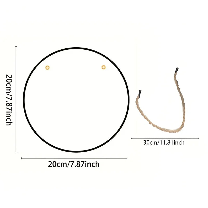 A 2D flat barber shop circular wooden sign - a return design style for homes, garages, restaurants, and cafes