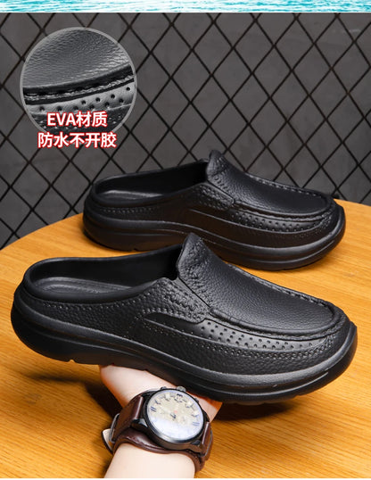 New Fashion Sandals High Quality Slippers Soft Sole Beach Sandals Men Slip On Driving Shoes Chef Shoes Breathable EVA Shoes