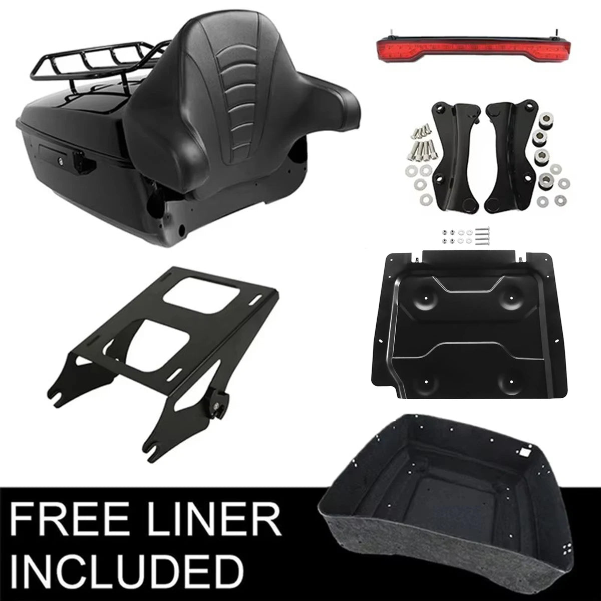Motorcycle King Trunk Luggage Rack Plate For Harley Touring Road King Electra Glide Road Glide 2014-2025