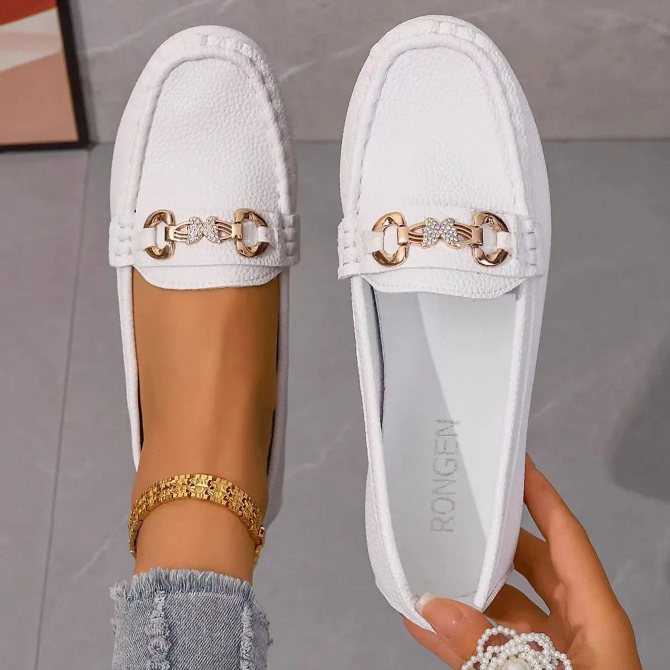 2025 New Women Flats Spring Autumn Casual Slip on Mary Jane Shoes Fashion Sneakers Women Round Toe Solid Soft Sole Flat Loafers