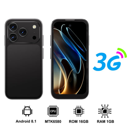 SERVO 17 PRO MAX mini Smartphone 3.75" Fullview Display 3G WCDMA Dual SIM Card GPS Face Unlock Android Small Smart Mobile Phones