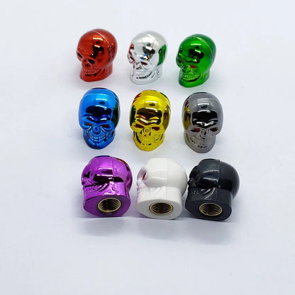 4Pcs Skull Valve Stem Caps Funny Air Caps Cover, Universal Truck Motorcycle Bike Car Tires Valve Stem Caps