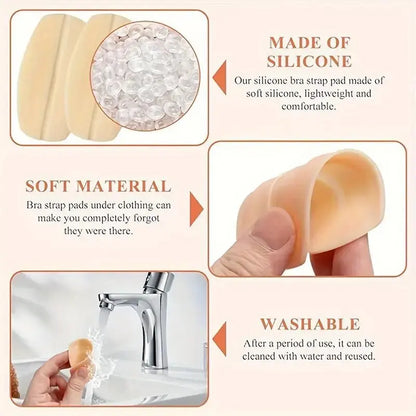 Underwear Shoulder Strap with Anti Slip Pads Odorless Invisible Traceless Fixator Bra Anti Drop Yoga Sports Bra Shape Correction