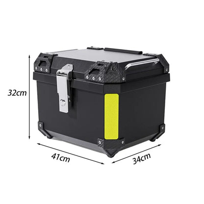 Universal Motorcycle Top Case Waterproof Motorbike Trunk Tail Box with Stainless Steel Anti-Theft Lock For Helmet Luggage