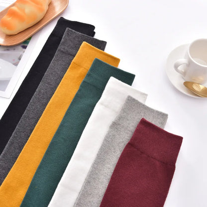 Cotton Spring Autumn Women Knee High Soild Color Socks Ladies Girl School Party Street Dancing Winter Knee Warm Sock For Women