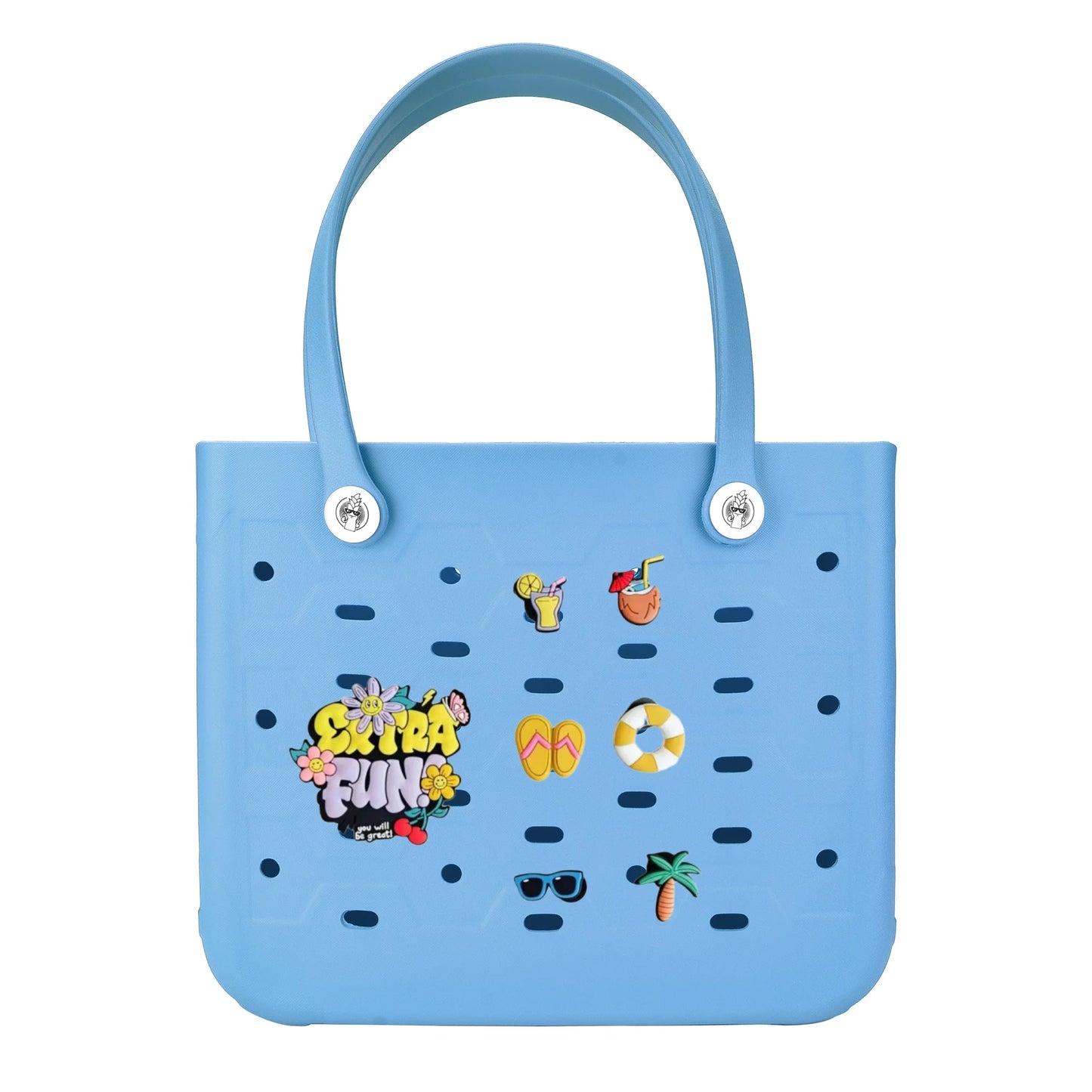 L Large Beach Bag EVA Rubber Waterproof Beach Travel Picnic Storage Basket Women's Shopping Handbag Hemp Bag Jelly Tote Bag