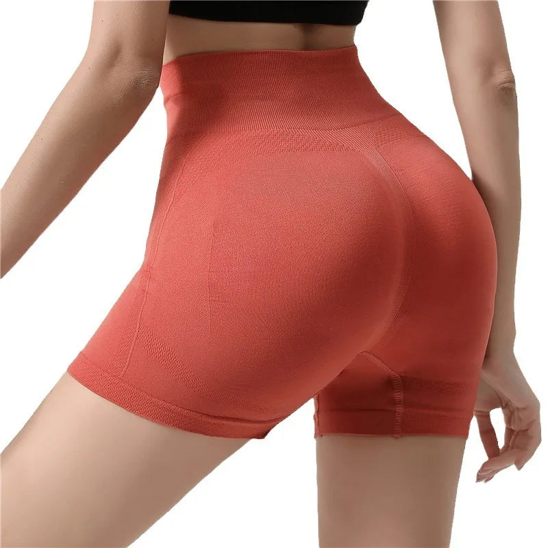 Seamless Shorts High Waisted Elastic Peach Hip Sports Yoga Pants Tight Fitting Quick Drying Fitness Pants for Women Sweatpants