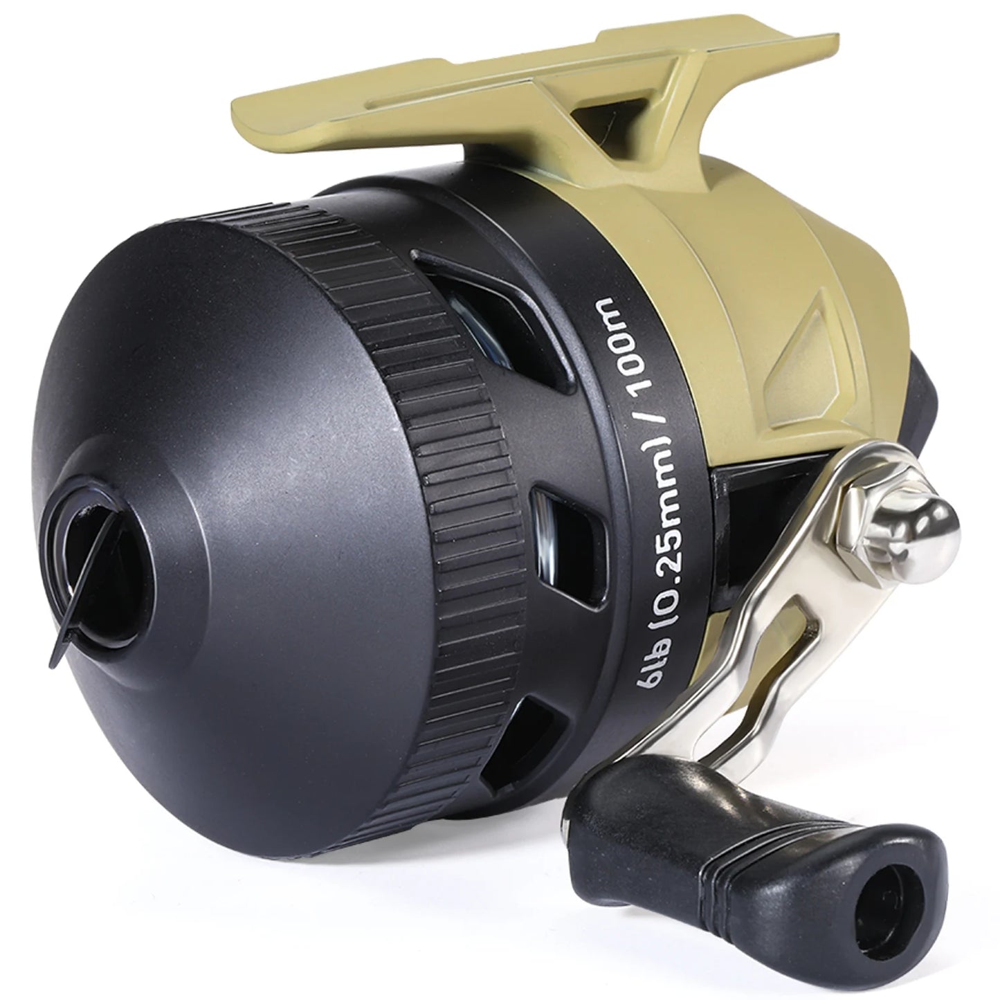 Sougayilang Casting Fishing Reel 3.4 Gear Ratio High Speed Aluminum Alloy Spool Reel with Nylon Fishing Line Freshwater Pesca