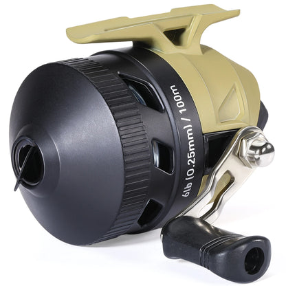 Sougayilang Casting Fishing Reel 3.4 Gear Ratio High Speed Aluminum Alloy Spool Reel with Nylon Fishing Line Freshwater Pesca