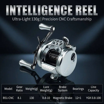 Takizawa Longze B51mc BFS Baitcasting Reel Ultralight Magnetic Drum Reel Full Metal Cnc Micro Object Baitcaster Fishing Reel Gea