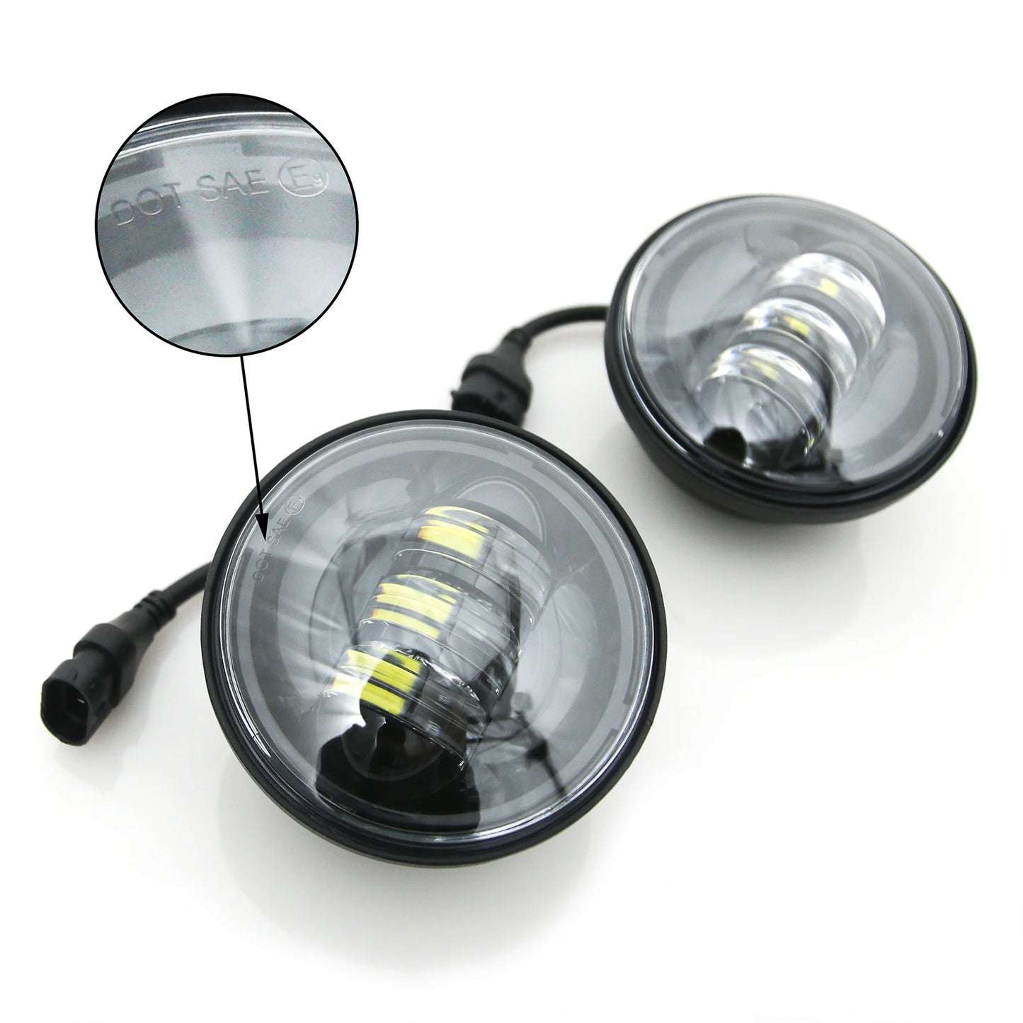 4.5'' LED Fog Lighting Passing Auxiliary Bracket for harley custom dynamics lights road king street glide Turn Signal