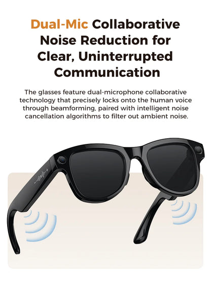2026New 800W 4K HD Color Change AI Smart Glasses Men Record Video 3600mAh Battery 120+Languages Translation Music Player Glasses