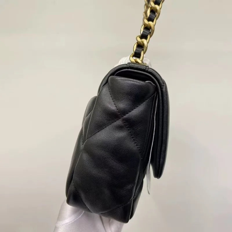 Fashionable small fragrance soft leather bag with crossbody chain bag for women, 2025 new high-end style, large capacity mouth c