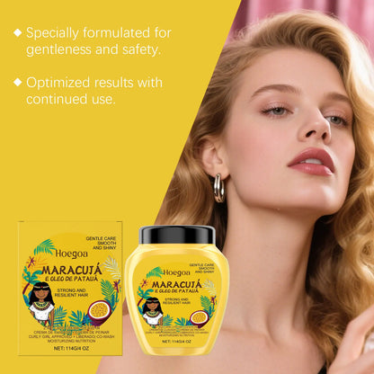 Leave-In Conditioner Cream with Plant Keratin & Argan Oil - Repairing & Frizz Control for Dry Damaged Curly Hair Shine Enhancer