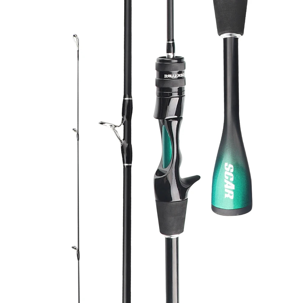FISHINGFANS ORCA ULTRALIGHT UL SOLID TIP TAPERED HANDLE TROUT LAKE RIVER SPINNING CASTING FISHING ROD