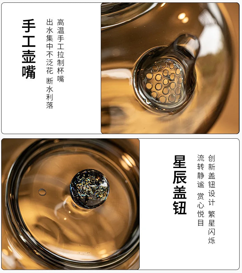 High Borosilicate Glass Teapot Thickened High Temperature Resistance Side-handle Pot Small Household Anti-scald Green Tea Teapot