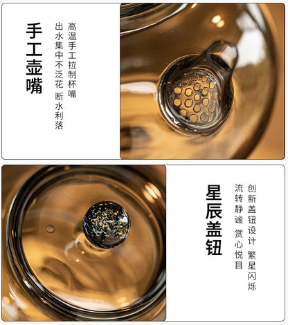 High Borosilicate Glass Teapot Thickened High Temperature Resistance Side-handle Pot Small Household Anti-scald Green Tea Teapot