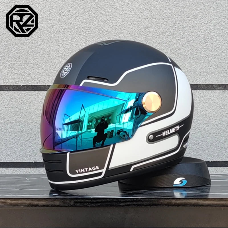 ORZ-806 Motorcycle helmet retro cruise motorcycle full helmet personalized lens ABS material