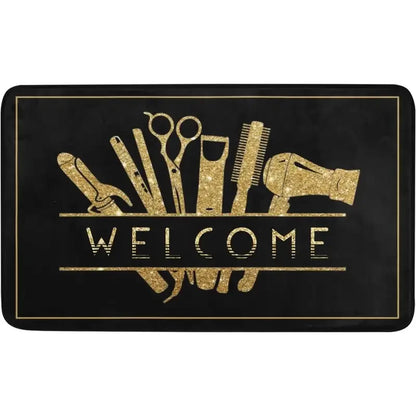 Barber Shop Sign Entrance Doormat Decor Non-Slip Welcome Mats for Home Kitchen Washable Bathroom Floor Mat Balcony Rugs