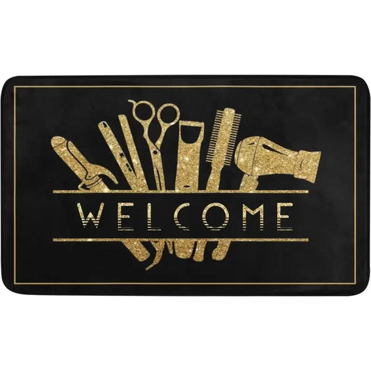 Barber Shop Sign Entrance Doormat Decor Non-Slip Welcome Mats for Home Kitchen Washable Bathroom Floor Mat Balcony Rugs