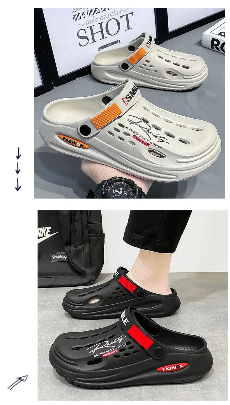 Men's Summer Sandals Non Slip Beach Slippers EVA Design Outdoor Slides Ultralight High Quality Sandals Fashion Garden Shoes