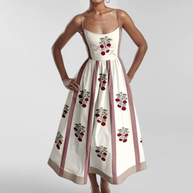 Elegant Women's Long Dresses 2025 Summer Print Vacation Suspender Sexy Dress Vestidos Mujer Verano  Платье Летнее Ropa Y2k Mujer