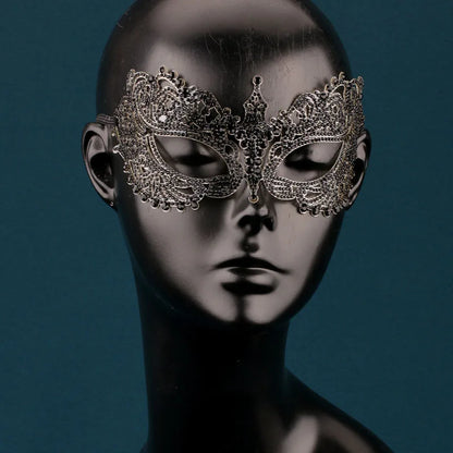 Wedding Dance Mask Headdress Bride Party Rhinestone Tassel Wedding Card Personality Mask Stage Accessories
