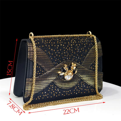 2025 Elegant Green Peep-Toe Heel Pumps for Women with Diamond Accents - Italian Matching Shoes and Bags Set for Parties
