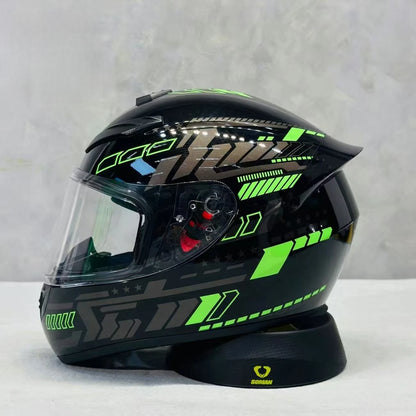 Unisex Design Little Turtle Model Full Face Motorcycle Helmet Reduces Wind Noise and Buffeting for Peaceful Riding All Seasons
