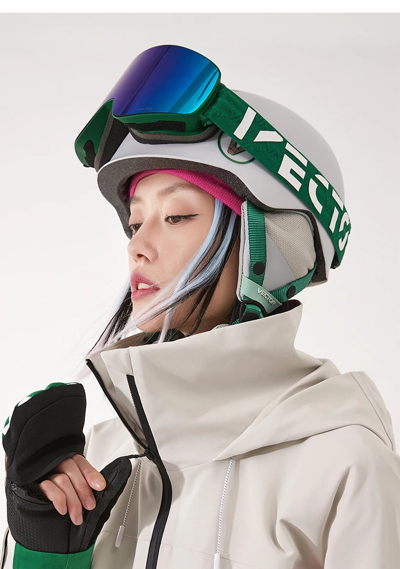 VECTOR Ski Helmet Safety Integrally-Molded Snowboard Helmet Motorcycle RemovableSkiing Snow Husband Men Women Child Kids