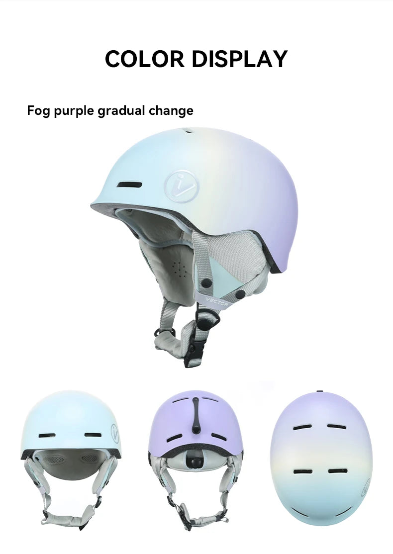 VECTOR Ski Helmet Safety Integrally-Molded Snowboard Helmet Motorcycle RemovableSkiing Snow Husband Men Women Child Kids