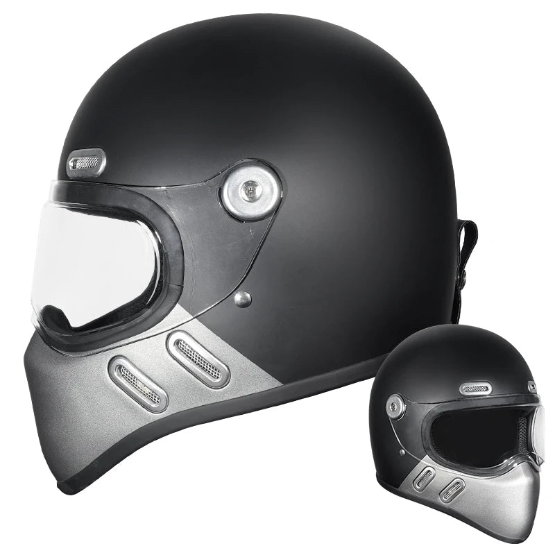 Carbon Fibre Motorcycle Helmet Full Face Retro Motorbike Helmet Men Women Cascos Para Moto Capacete Casco Moto For Harley DOT
