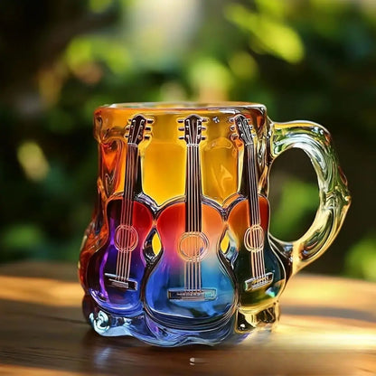 Guitar Coffee Mugs Glasses Novelty Music Note Cup Latte Milk Hot Cocoa Beverages cup Guitar Mug Novelty Music Themed Mug Cups