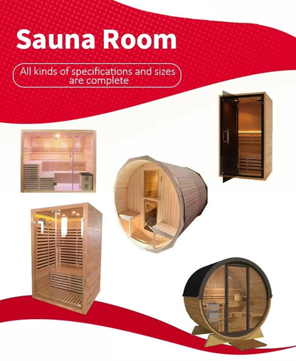 Customizable 2 Person Mini Infrared Sauna Hemlock Wood Low EMF Far Infrared Heaters for Home Detox Health Relaxation