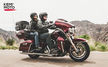 Motorcycle Travel Luggage Rack Tail Bags 40L-50L Expandable Collapsible Trunk Bag for Touring Road King Street Glide Road Glide