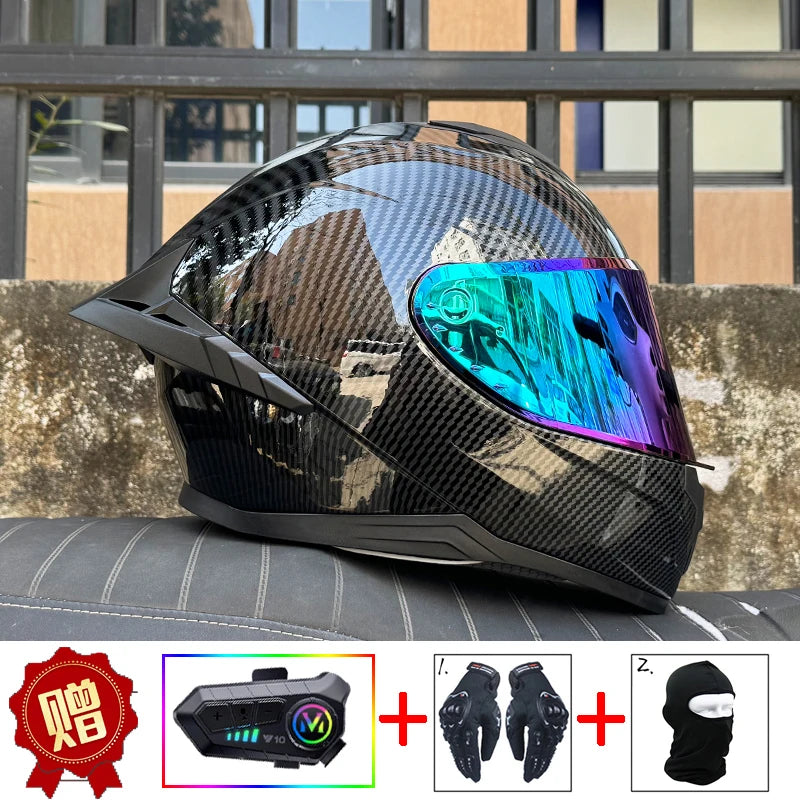 LVS motorcycle helmet men's and women's full face helmet double lens racing helmet DOT certification casco moto