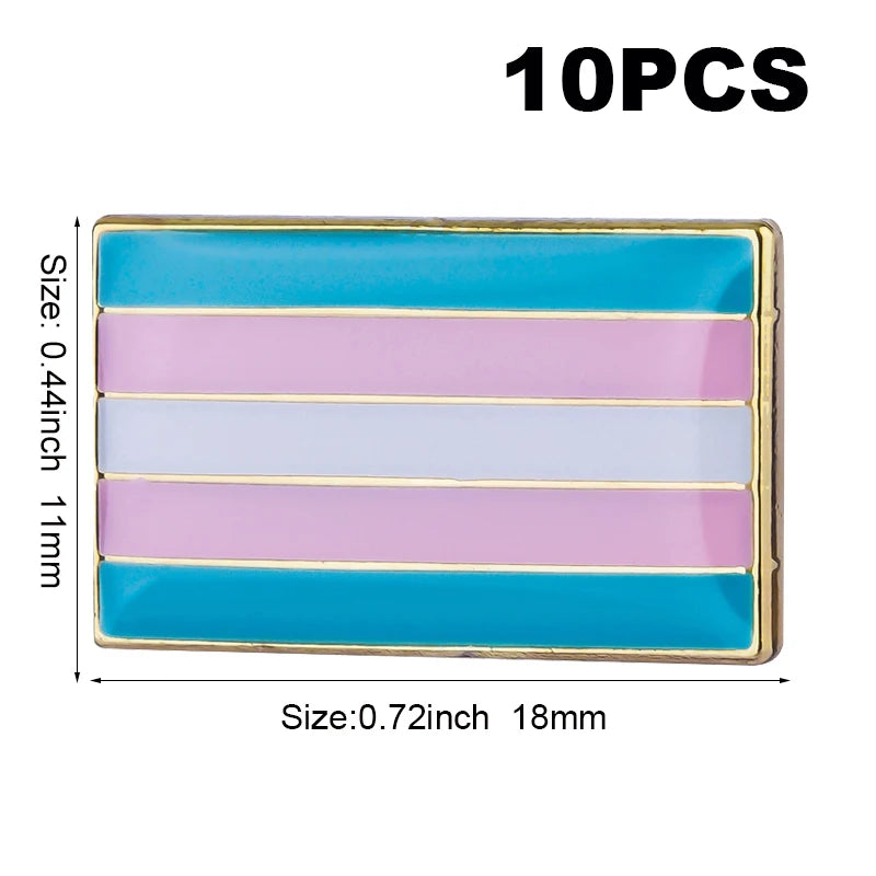 10pcs a lot Philadelphia Pride Badges LGBT Pin Metal Rainbow Badge Pins Gay Pride Lapel Pinback