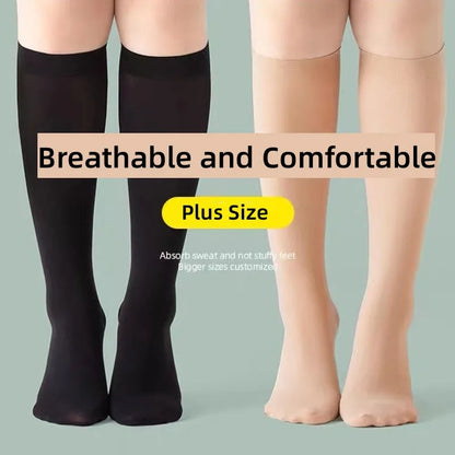 DOIAESKV Plus Size Women Stockings Over Knee Socks Thigh High Socks Large Size Female Stockings Long Socks Women's Stockings