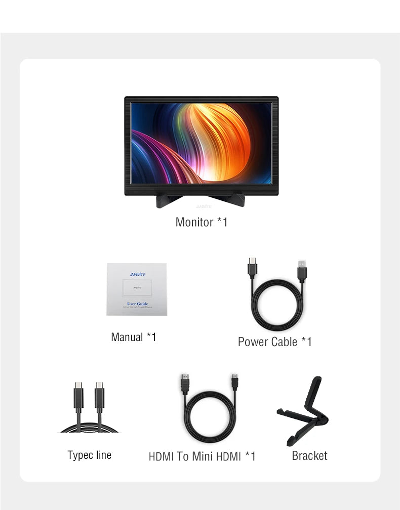 11.6 Inch Portable Monitor HDMI-Compatible Laptop second screen Gaming Extended Display For Switch/PS4/Xbox/Raspberry Pi