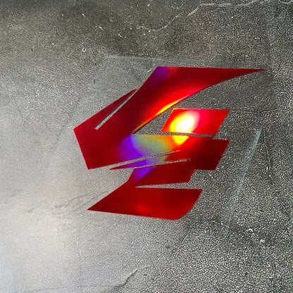 1PC Red Laser Motorcycle Stickers Arabic Numeral Waterproof for Motorbike Helmet Fuel Tank Mudguard Scooter Bodies Vinyl Decals