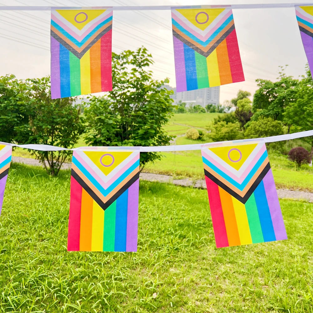 rainbow Flags 14x21cm20pcs /set gay pride rainbow Peace Flag Pride Flag