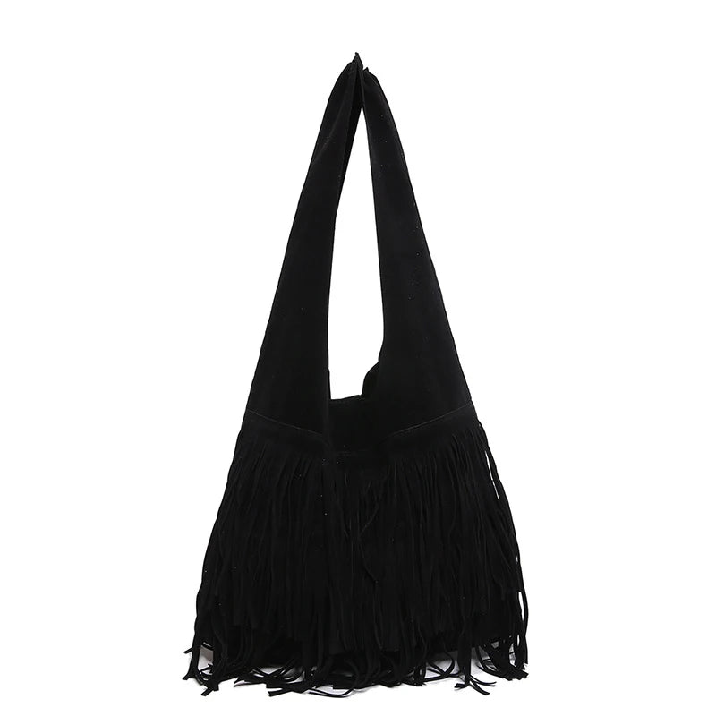 Suede Tassel High Quality Faux Shoulder Bags Fashion Large Capacity Sense of Luxury Popularity Women's Tote Bags Casual New
