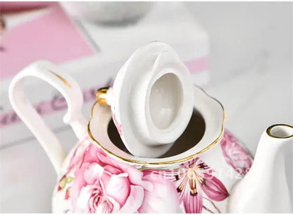 400ML European Bone Coffee Teapot English Afternoon Tea Set Kettle Pot Resistant High-Grade Porcelain Heat China Teapot Pot