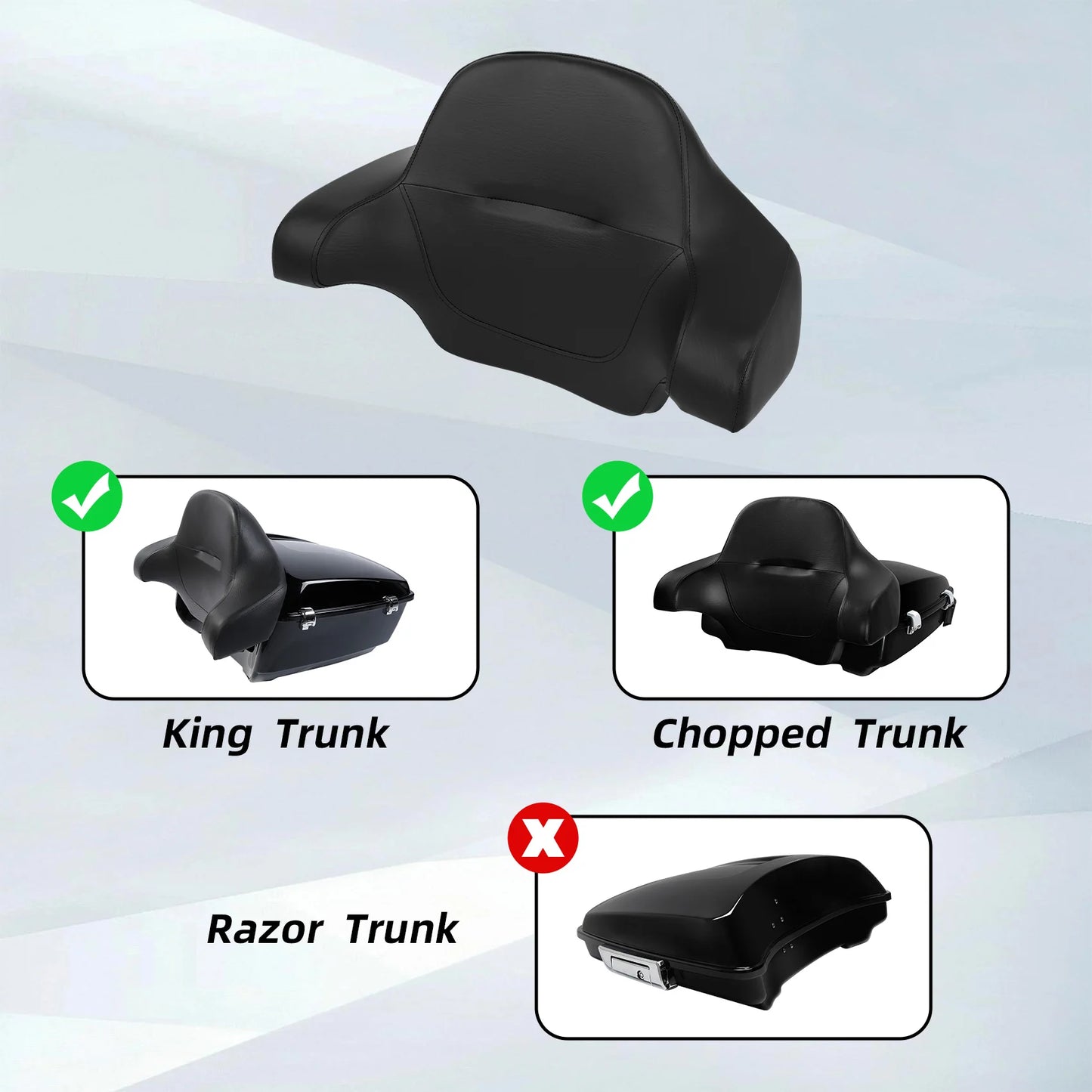 Motorcycle Wrap-around Chopped Pack Backrest Pad For Harley Touring  Road King Electra Street Glide 2014-2025 2019