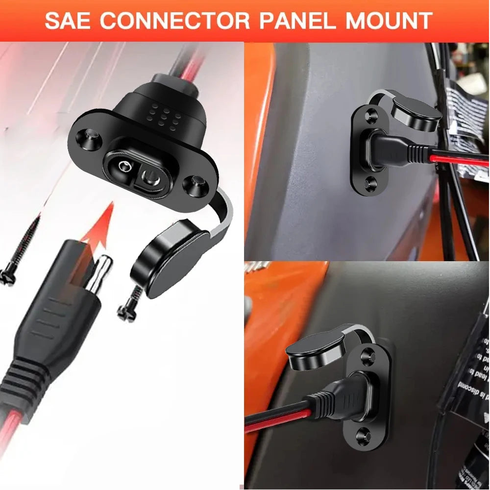 1/2Sets SAE Quick Connector Harness SAE Adapter Male Plug to Female Socket Cable 12AWG SAE Extension Cable Waterproof ForCharger