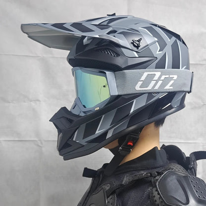 ORZF16-Off road motorcycle helmet, men's and women's rally helmet, mountain bike riding speed drops in all seasons