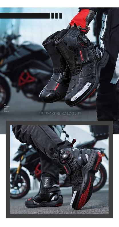 Motorcycle Boots Racing Off-road Shoes Breathable Non-slip High-top Motorcycle Professional Waterproof Mountain Bike Boots