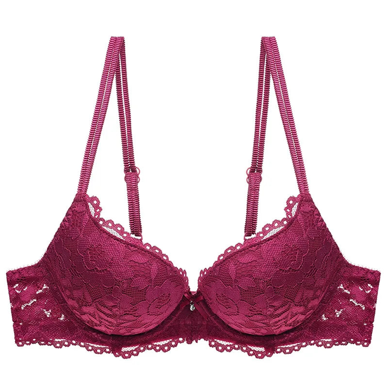 Women Sexy Lace Bra Padded Push Up Lingerie Intimates Elegant Ladies Underwear Casual Daily Female Bra