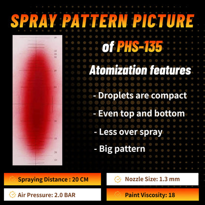 Original PORPHIS Spray Gun PHS-135 1.3mm/1.8mm Nozzle  For Painting Car Aerograph Repair Spray Gun Air Tools Oil And Water Paint