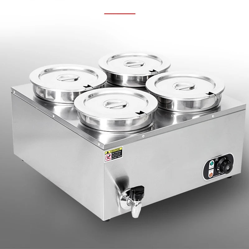 Commercial Soup Warmer Restaurant Kitchen Equipment Insulated Soup Kettle Buffet Food Warmer With 4Pots 7L For Catering 110/220V